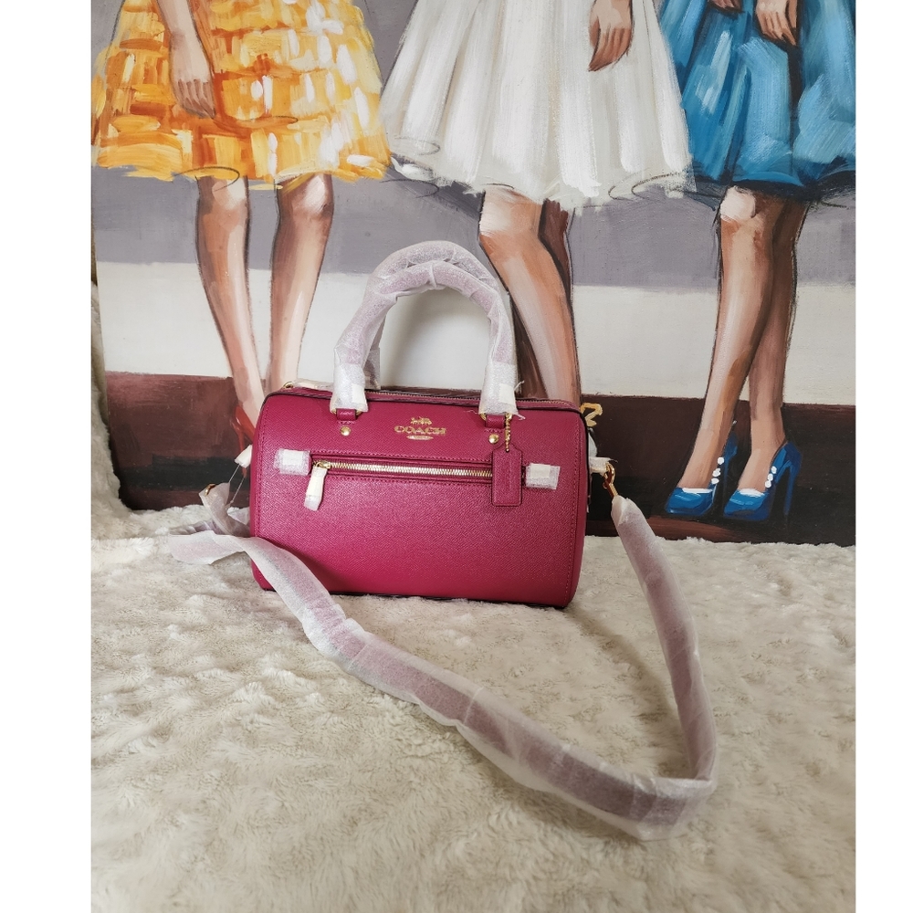 ROWAN SATCHEL (COACH 79946)IM/BRIGHT VIOLET